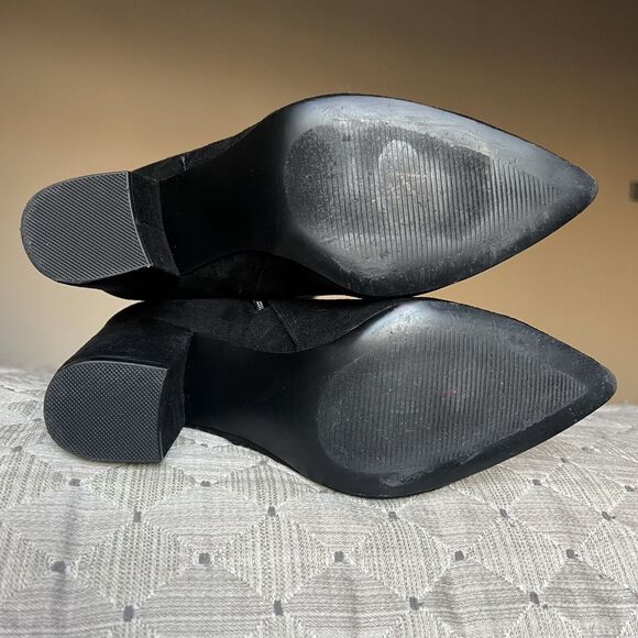 Steve Madden Rational Black Stretch Faux Suede Over The Knee Boots Women’s 7.5 M - Picture 13 of 16